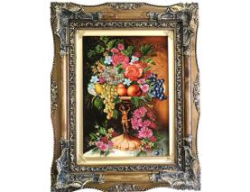 تابلو فرش دستباف طرح ظرف میوه